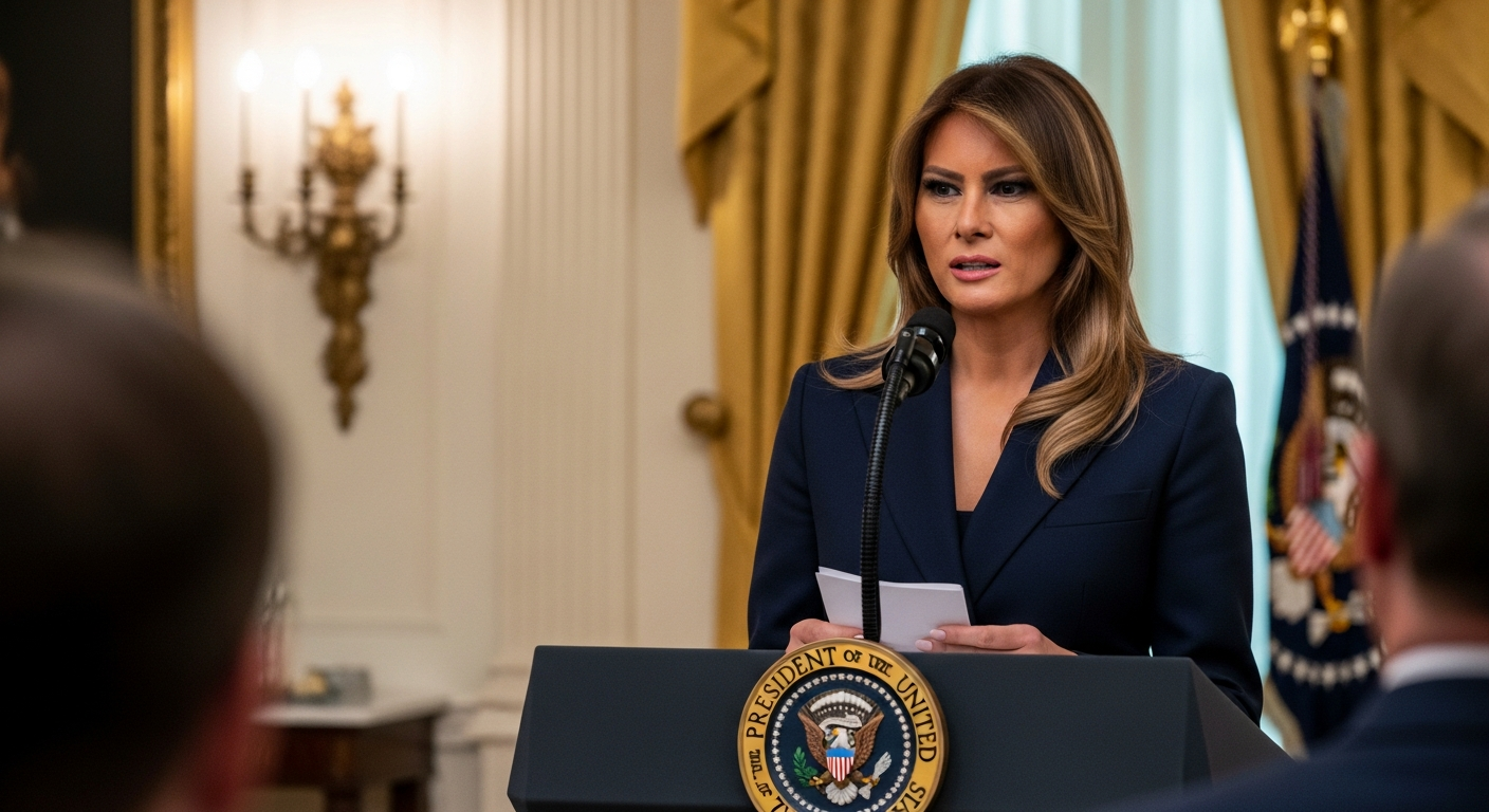 First Lady Addresses Epstein Claims in Surprise White House Statement