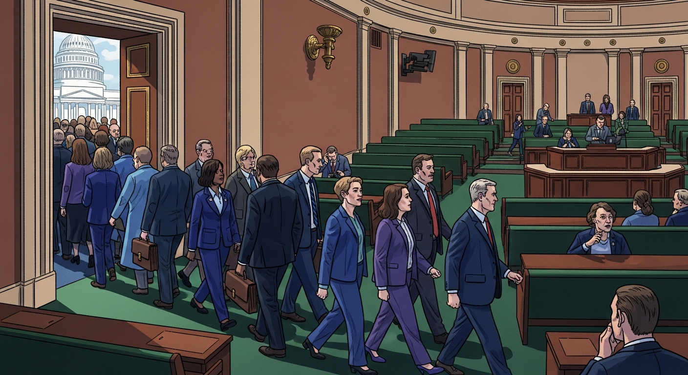 Democrats Walk Out of Bondi Briefing on Epstein Files