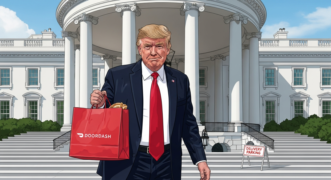 White House DoorDash Delivery Sparks Policy Debate, Online Backlash