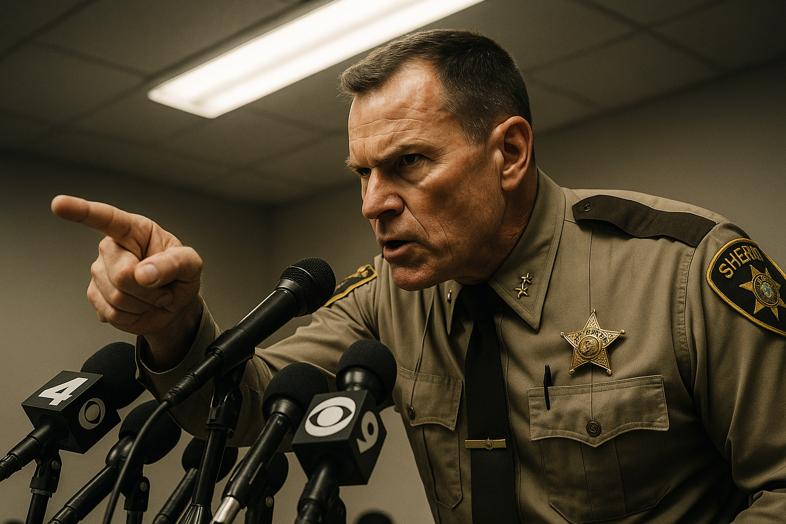 Florida Sheriff Confronts Reporter During Child Predator Sting Announcement