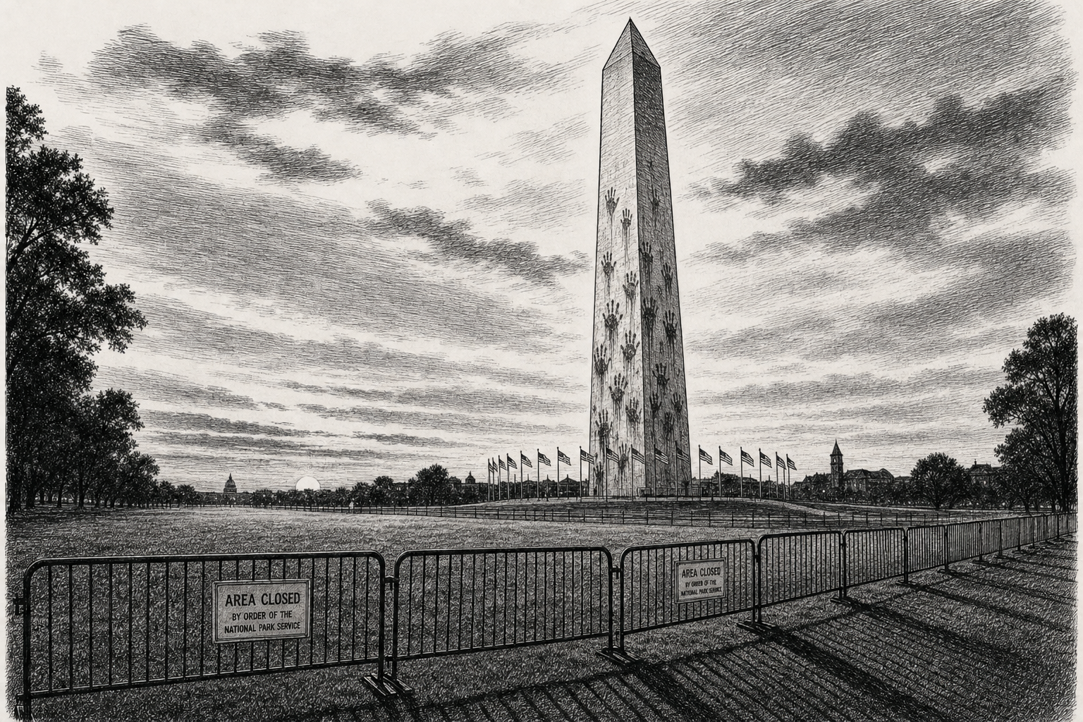 National Mall Vandalism Includes Bloody Washington Monument Message