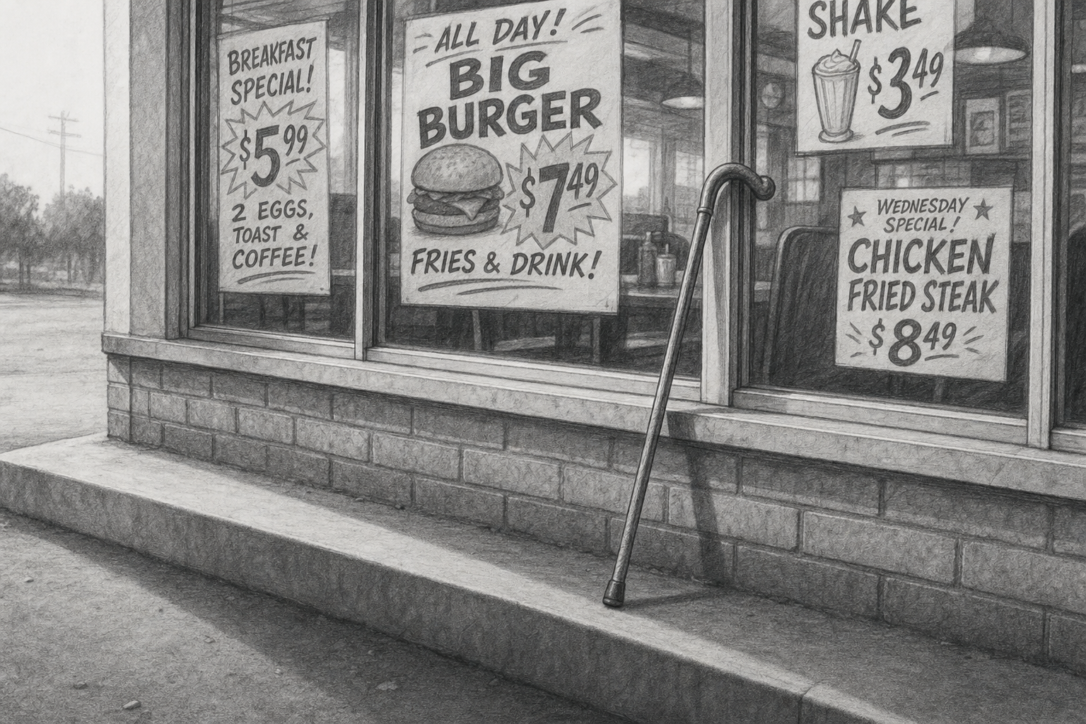 Elderly Man Sues Waffle House Over Distracting Ads, Unmarked Curb Fall