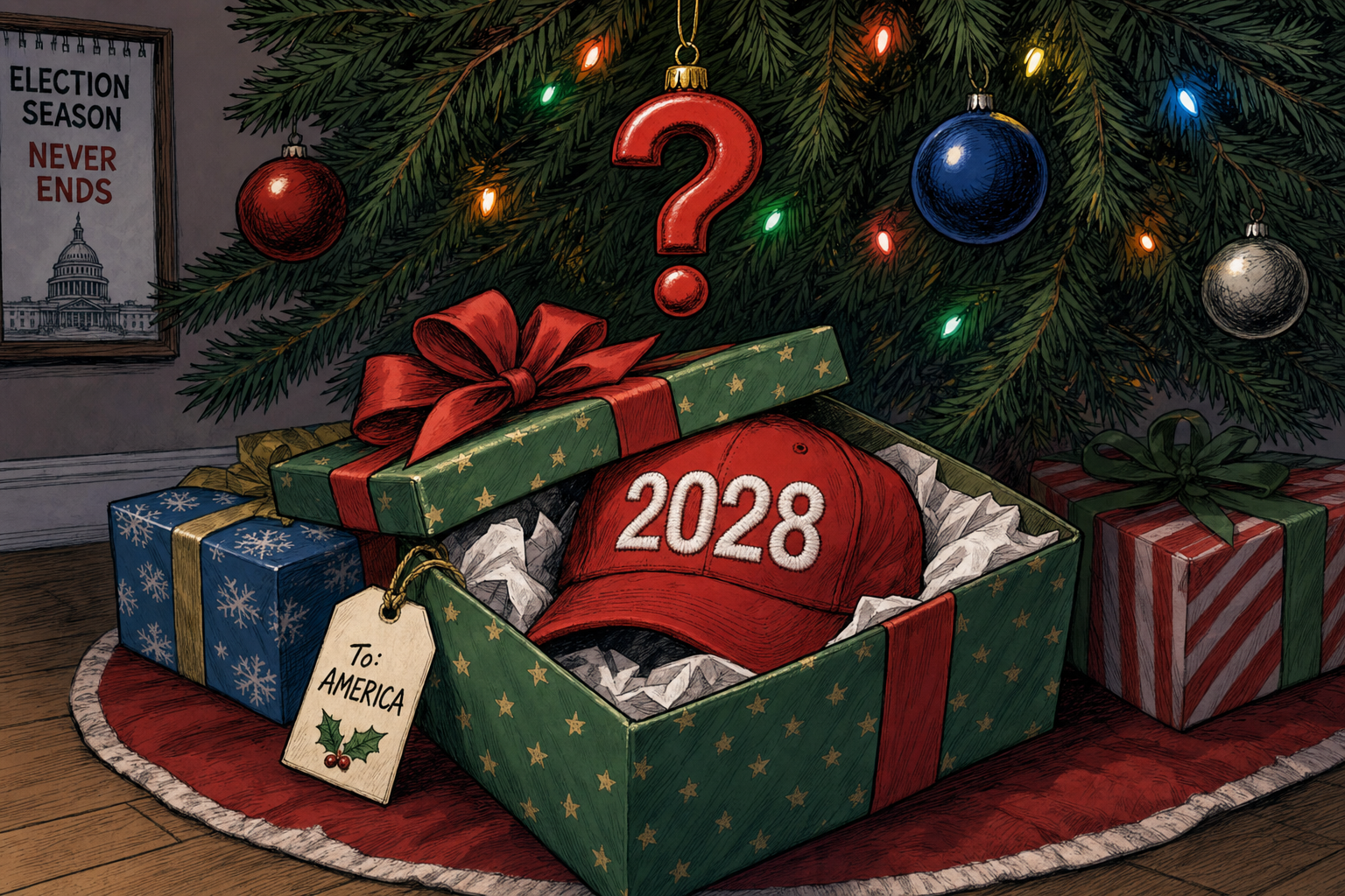 Trump's "2028" Hat Gift Sparks Political Engagement Debate