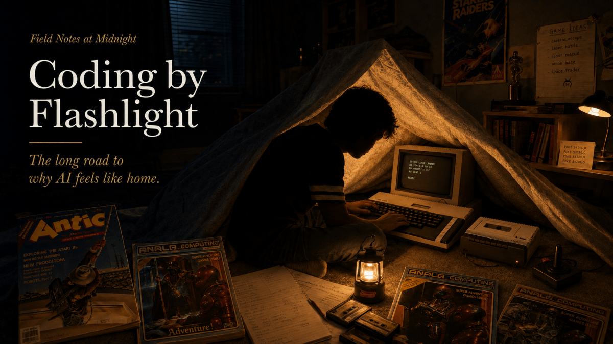 Coding by Flashlight: Still Up, Still Building, 40 Years Later.