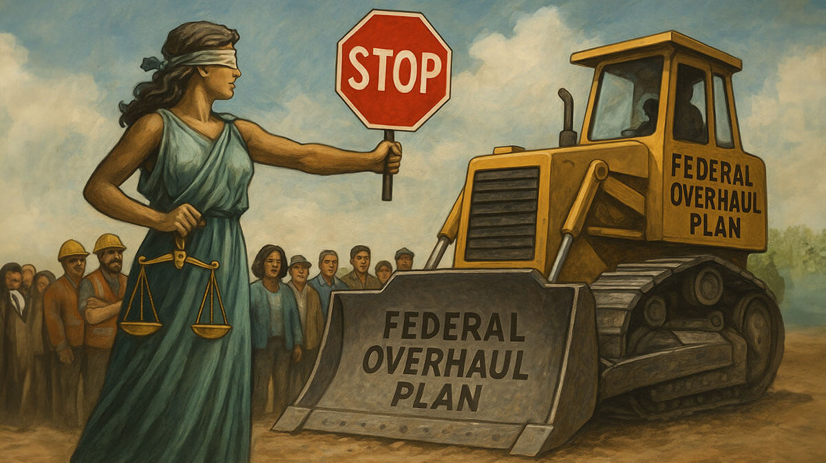 Court Temporarily Blocks Trump-Backed Federal Overhaul