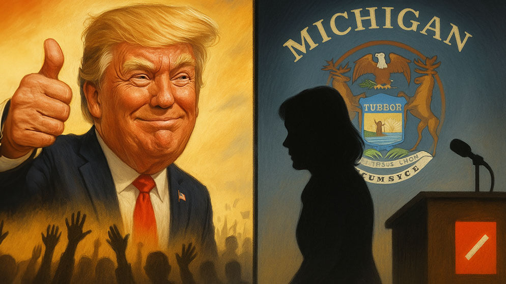 Governor Whitmer's Unplanned Speech at Trump's Michigan Address