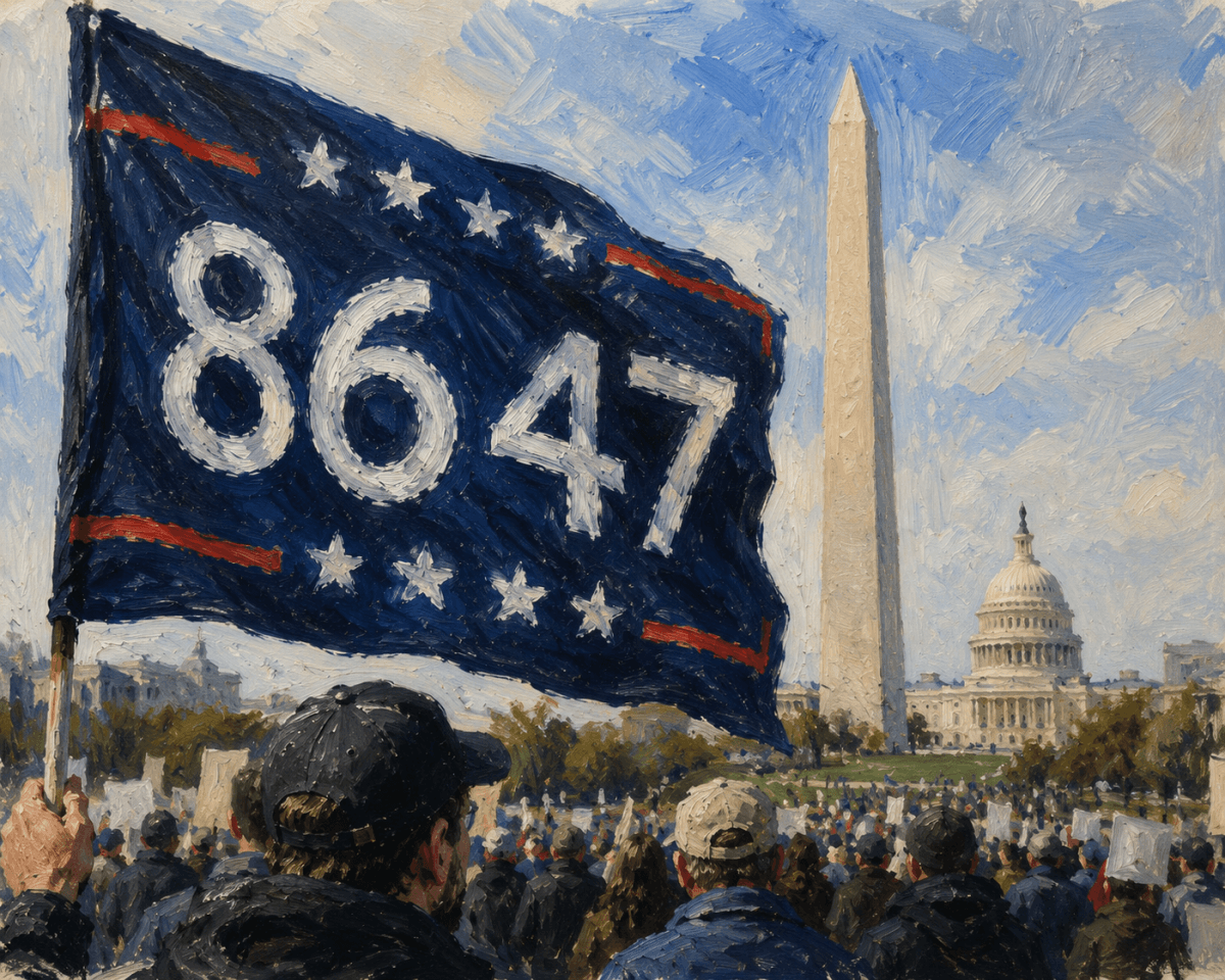 Judge Blocks DOJ Bid to Remove '86 47' Flag Near National Mall