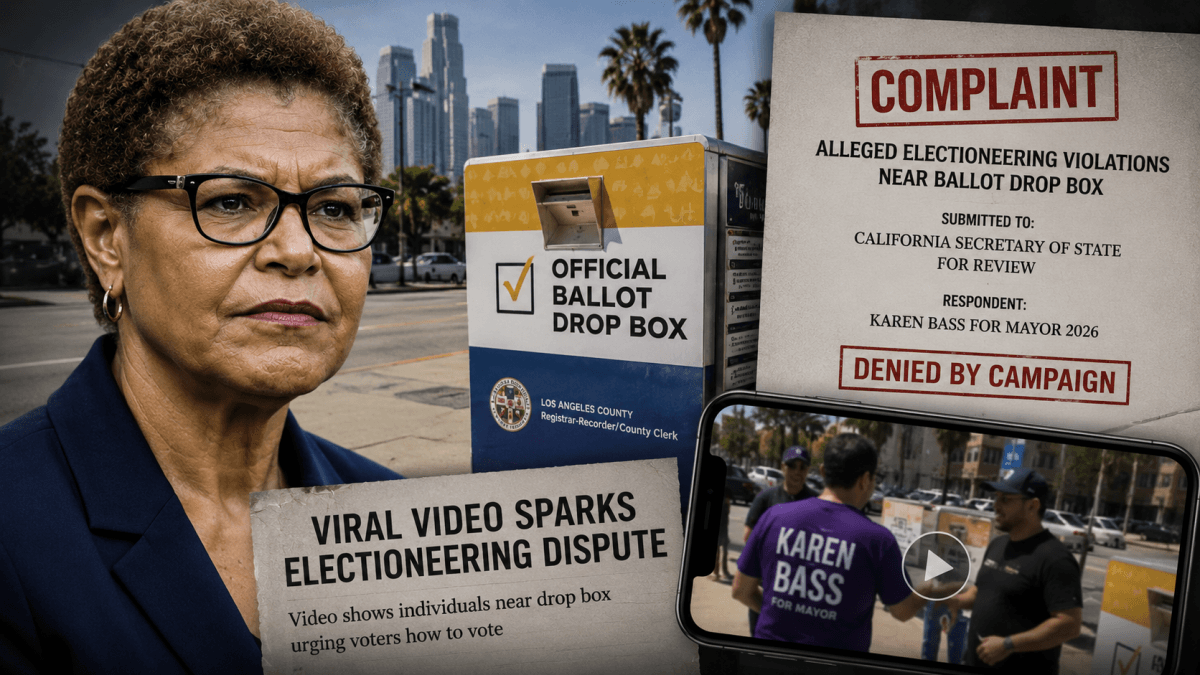 LA Mayor Bass Accused of Electioneering Violation Near Ballot Box