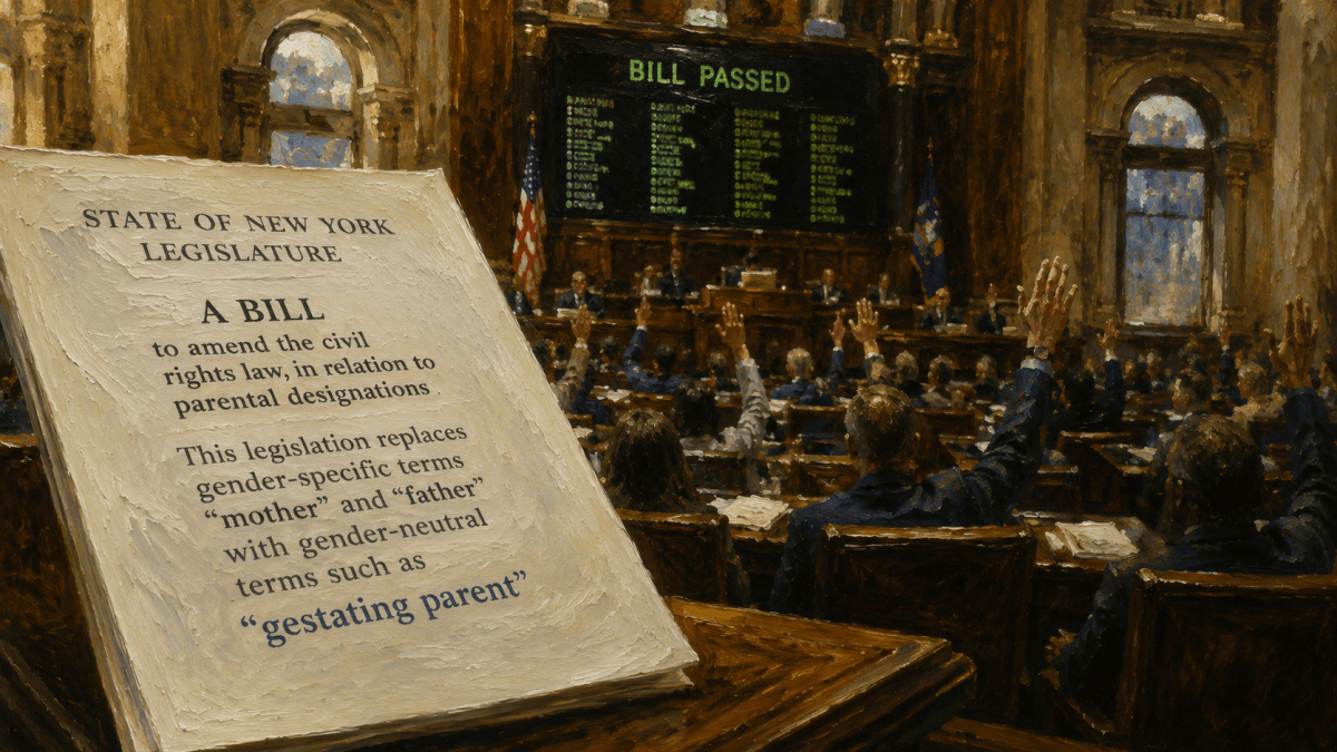 New York Legislation Replaces Gender-Specific Parental Terms in Law